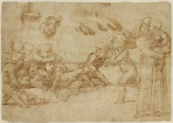 Verso: Amorini beim Spielen, WA1846.169